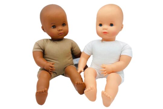 Babypuppe weich - dunkel 42 cm