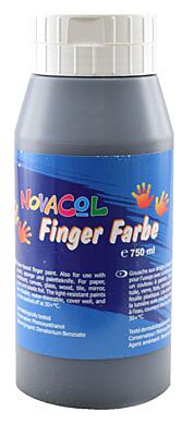 NOVACOL Fingerfarben schwarz 750 ml