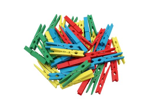 Holzklammern Bunt - Set 50