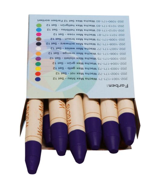 Wachs Max violett - 12er Set