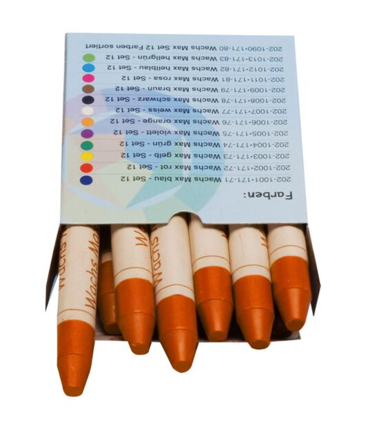 Wachs Max orange - 12er Set