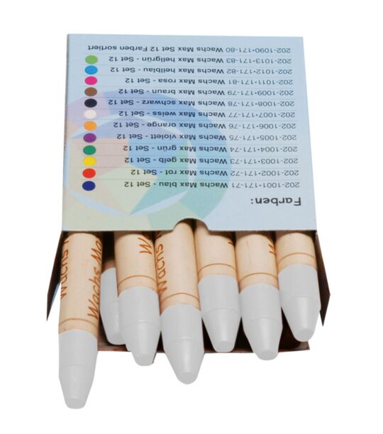 Wachs Max weiss - 12er Set