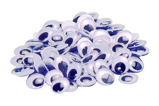 Wackelauge rund 20mm selbstklebend - Set 100