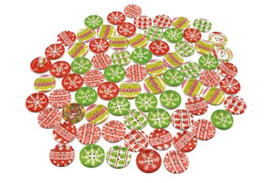 Knöpfe Weihnachtsmotive - 100 g