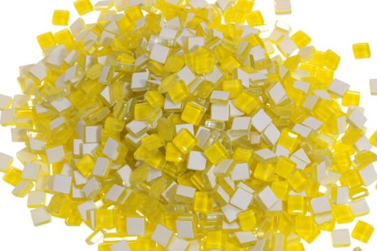 Glasmosaik 10 x 10 mm gelb 1kg