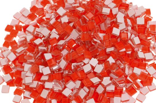 Glasmosaik 10 x 10 mm orange - 1kg