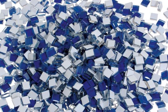Glasmosaik 10 x 10 mm blau - 1kg