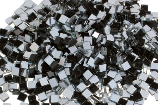 Glasmosaik 10 x 10 mm schwarz - 1kg