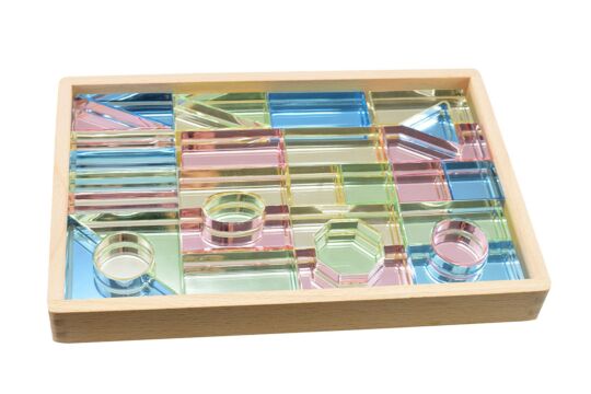 Acrylbausteine transparent - Set 32
