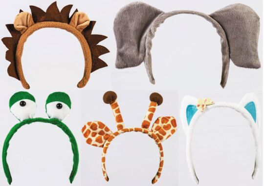 Haarreifen mit Tiermotiven